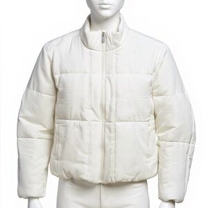 Travis Mathew Mont Blanc Puffer Full Zip Jacket Cloud White Size M
